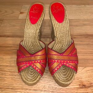 🚫SOLD🚫Christian Louboutin esperadilla wedges sz 9